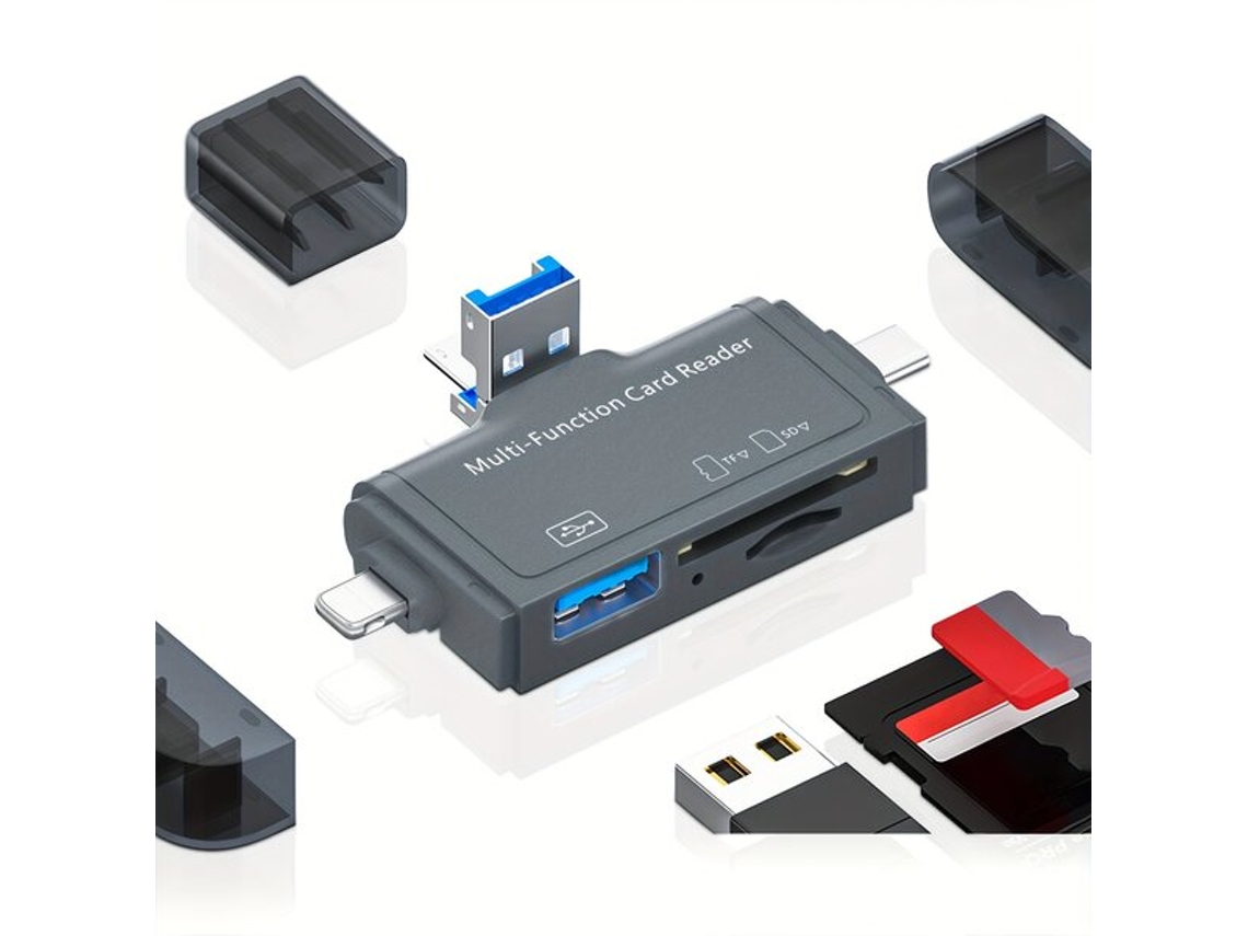 Lector de tarjetas SD, adaptador USB 3.0 OTG portátil 7 en 1. Tadvyyvayotoy