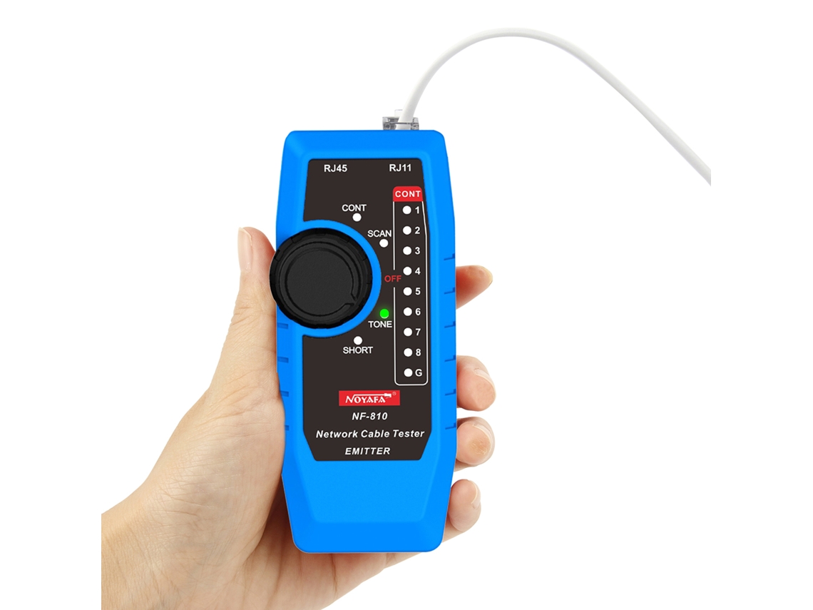 Probador De Cables De Red Noyafa Nf-810 Para Rj11, Rj45, Cat5 Y Cat6 Con Seguimiento Poe Y Estuche De Transporte.