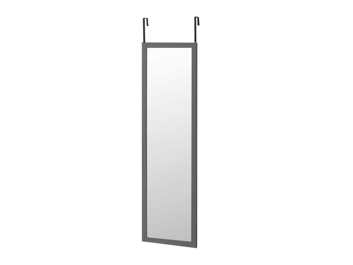Espejo de puerta de 35 x 125 cm con marco de MDF, ligero y fácil de colgar, estilo nórdico Nyana