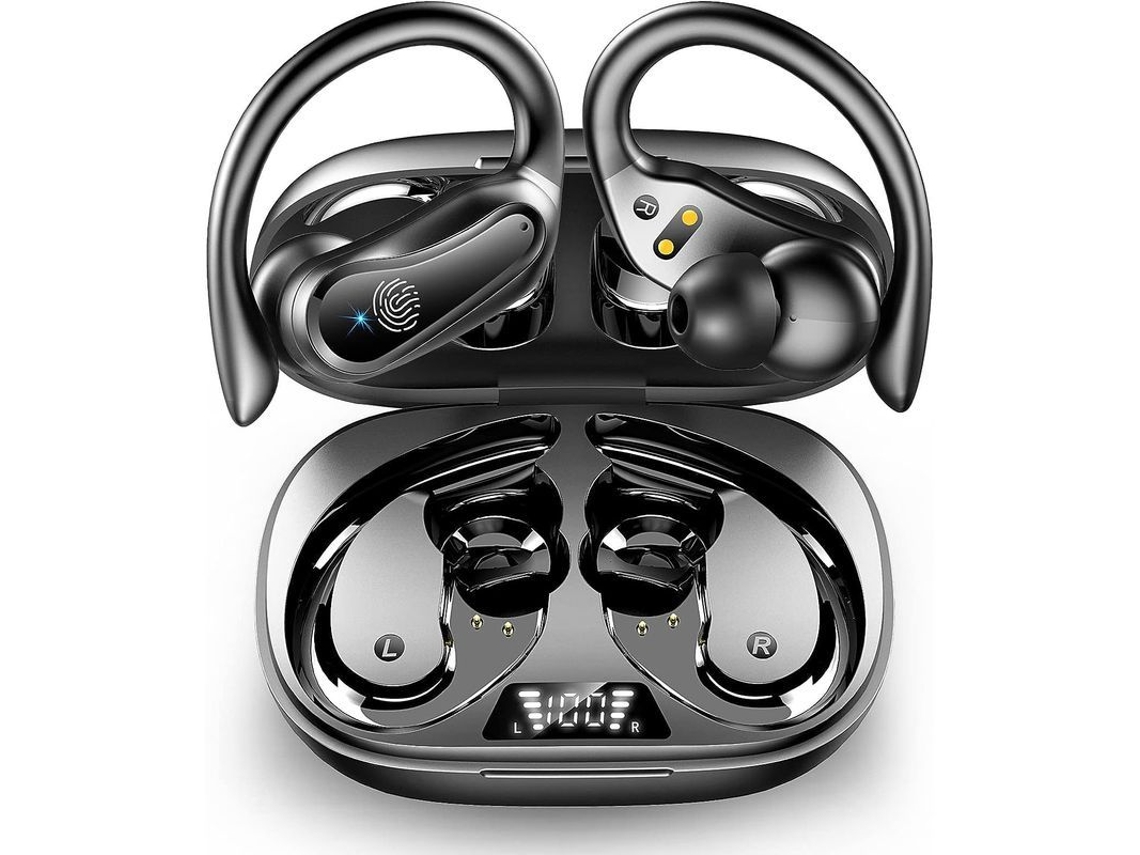 Auriculares Deportivos Inalámbricos Bluetooth 5.3 Con Micrófono Y Doble Pantalla Led.