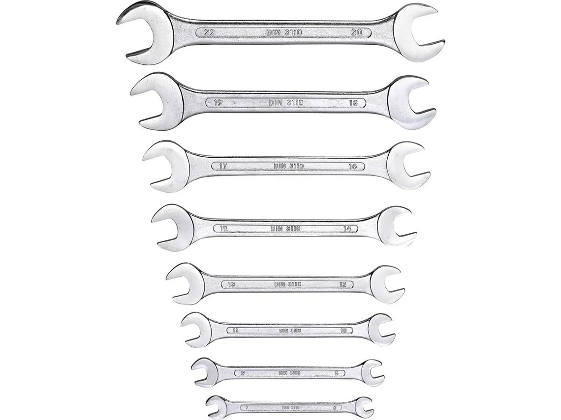 Juego De 8 Llaves Fijas De Doble Boca KWB (6-22mm)