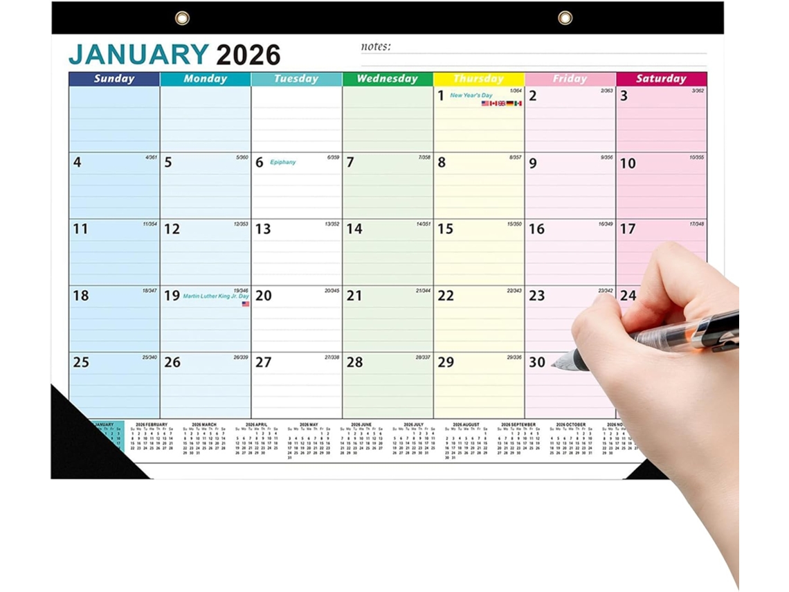 Calendario De Pared, Organizador De Escritorio Multifuncional, De Planificación Estético