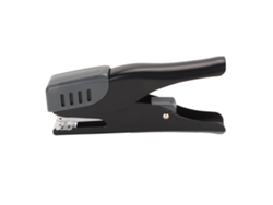 Grapadora Ergonómica De Metal Para Oficina Con Almohadilla Antiadherente, Capacidad Para 20 Hojas, Color Negro.