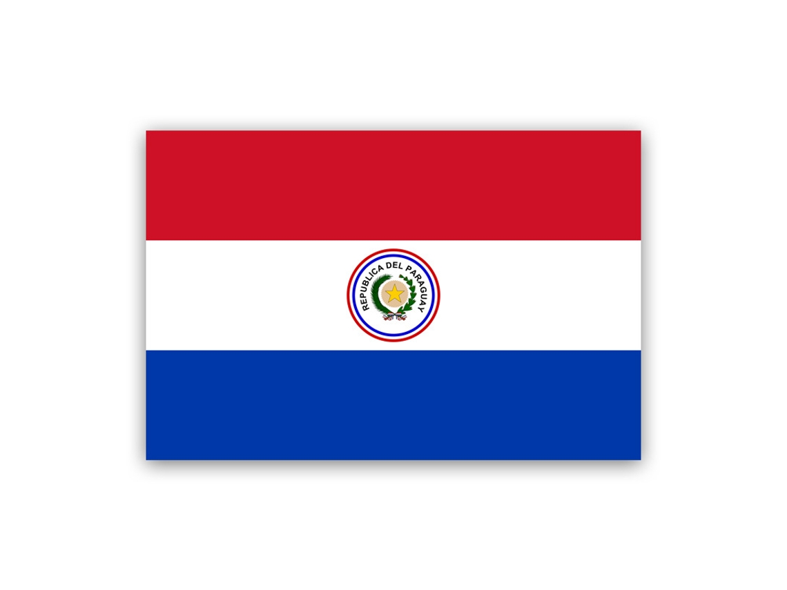 Bandera paraguaya, bandera nacional, bandera en apoyo a los partidos de fútbol, 90 x 150 cm