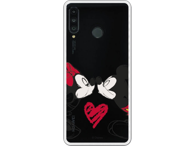 Carcasa Huawei P30 Lite DISNEY Mickey y Minnie Beso Multicolor
