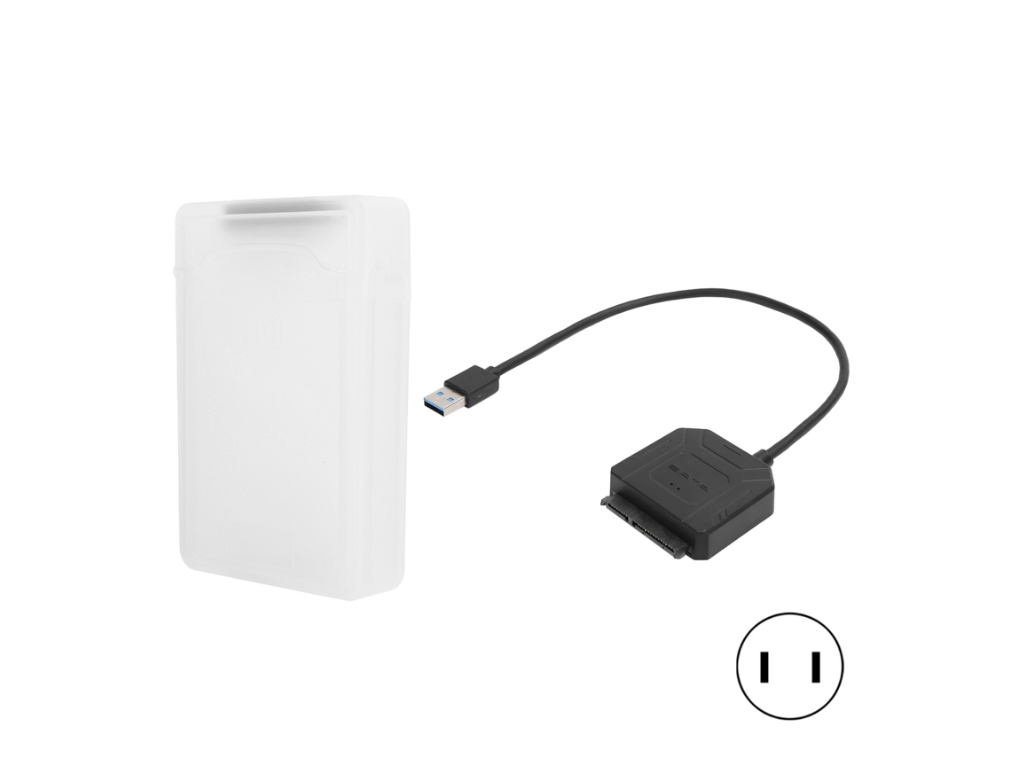 Cable Adaptador De Disco Duro 2.5 Pulgadas 3.5 Pulgadas Cable De Conversión Sata Hdd/ssd Con Caja