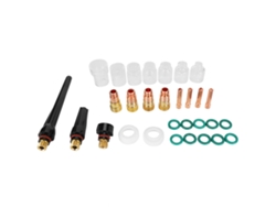 30 Piezas Tig Glass Cup 4-12 Gas Lens Collet Body Back Cap Para Soplete De Soldadura Tig Wp-9/20/25