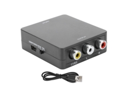 Conversor Hdmi Para Av Adaptador Box Rca Cvbs L/r 1080p Plug And Play Suporta Ntsc/pal