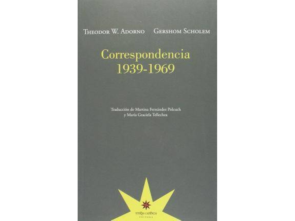Libro Correspondencia 1939-1969 de Theodor Adorno (Español)