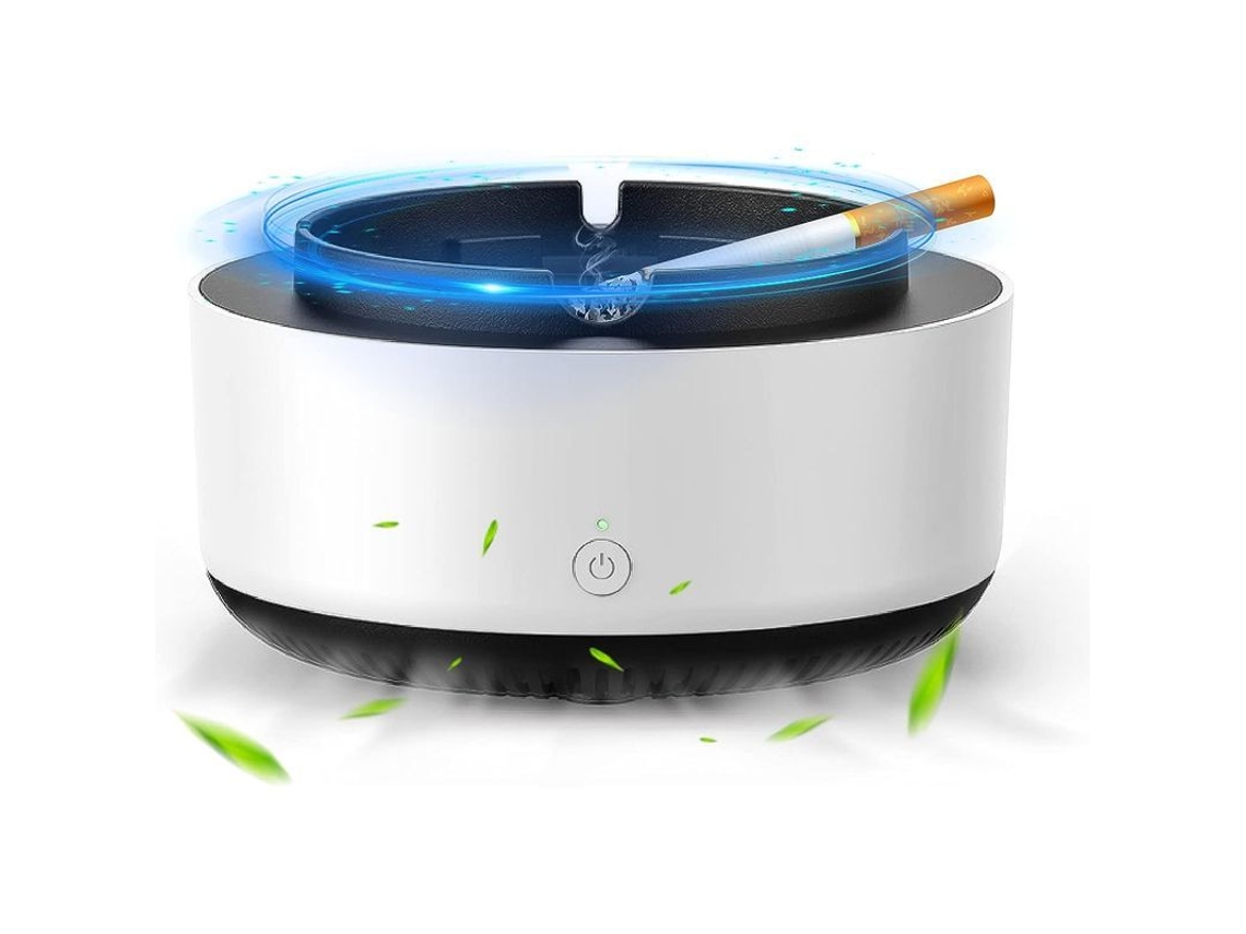 Vaso Purificador De Aire Inteligente 2 En 1 Para Cigarrillos, Sin Humo, Con Filtro Y Aromaterapia, Blanco.