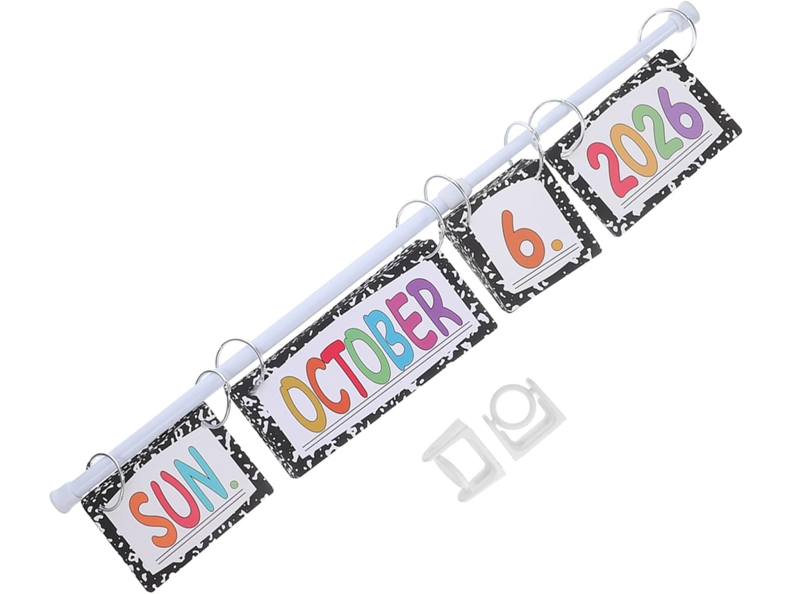 Hojas De Calendario Decorativas, Útiles Escolares, Linda Tarjeta De Calendario Desplegable
