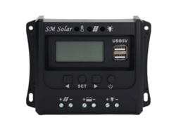Controlador De Carga Solar Pwm Inteligente De 3 Etapas 12v/24v 10a Con Placa De Aluminio Abs Sec10
