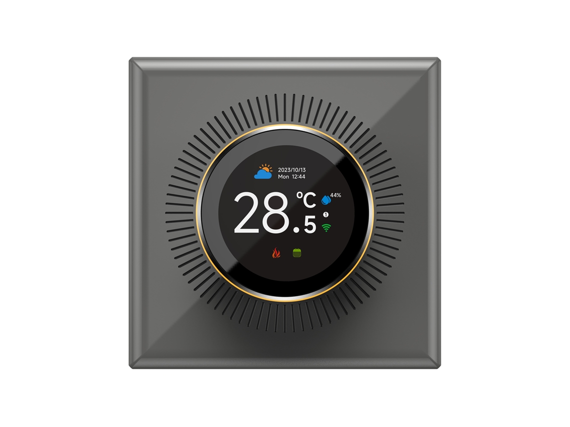 Termostato Inteligente Tuya Para El Hogar, Controlador De Temperatura Con Pantalla De 1,32 Pulgadas Y 7 Luces Ambientales Para Calefacción Por Agua,
