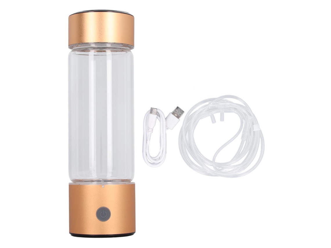 Generador De Agua Rica En Hidrógeno De 410 Ml (1200-1400 Ppb) Con Manguera Para Inhalación Nasal.