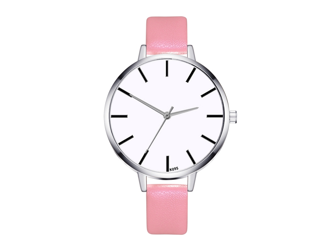 Reloj De Cuarzo Zhoulianfa K095-yc Rosa Para Mujer, Con Correa De Cuero, Estilo Casual Y Elegante.
