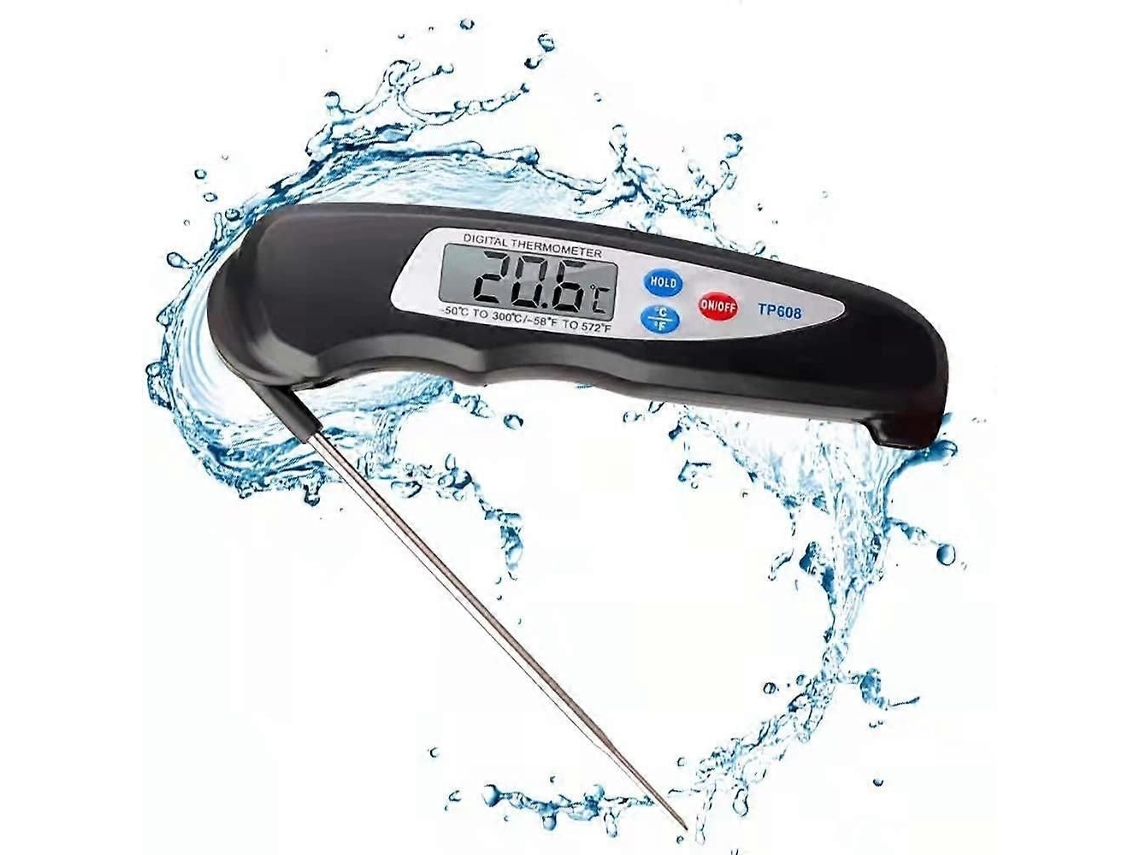 Termómetro digital de cocina con sonda plegable, lectura instantánea, termómetro para alimentos como carne, barbacoa, líquidos y aceite. GOKOCO