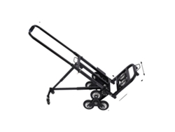 Silla salvaescaleras, capacidad de carga de 150 kg, diseño plegable, color negro.