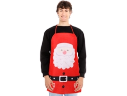 Delantal Navideño de Papá Noel rojo de 52X72 cm