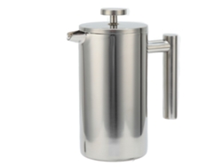 Cafetera de prensa francesa de acero inoxidable de 1000 ml para preparar café y té en casa.
