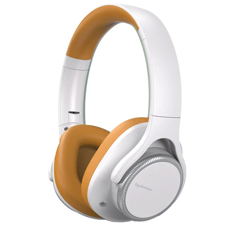 Auriculares Inalámbricos Bluetooth (blancos) Con Graves Profundos, Batería De Larga Duración Y Cancelación Activa De Ruido.