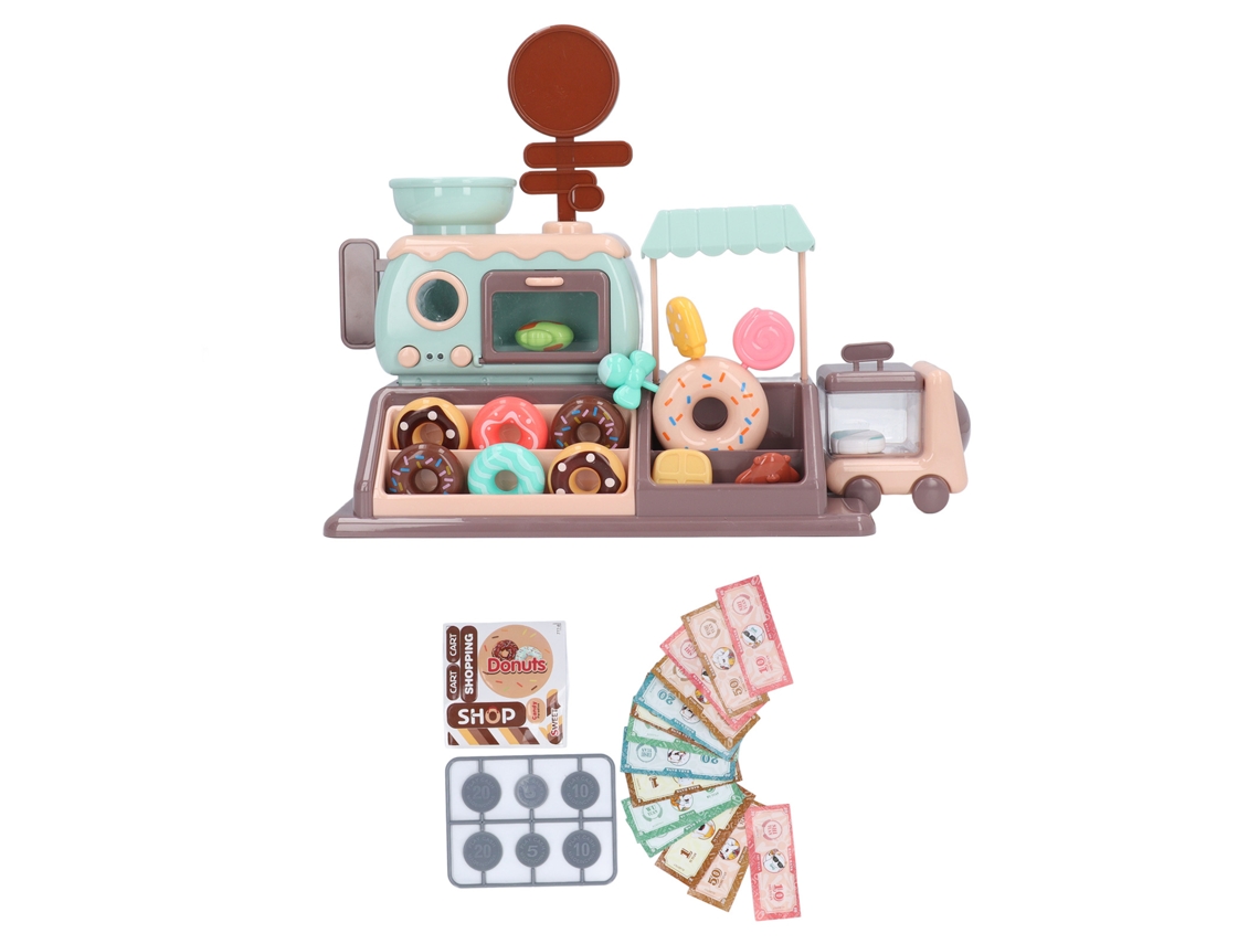 -juego De Tienda De Donas Con Horno Microondas, Luces Y Sonidos, Máquina De Hacer Donas Falsas Para Niños Y Niñas