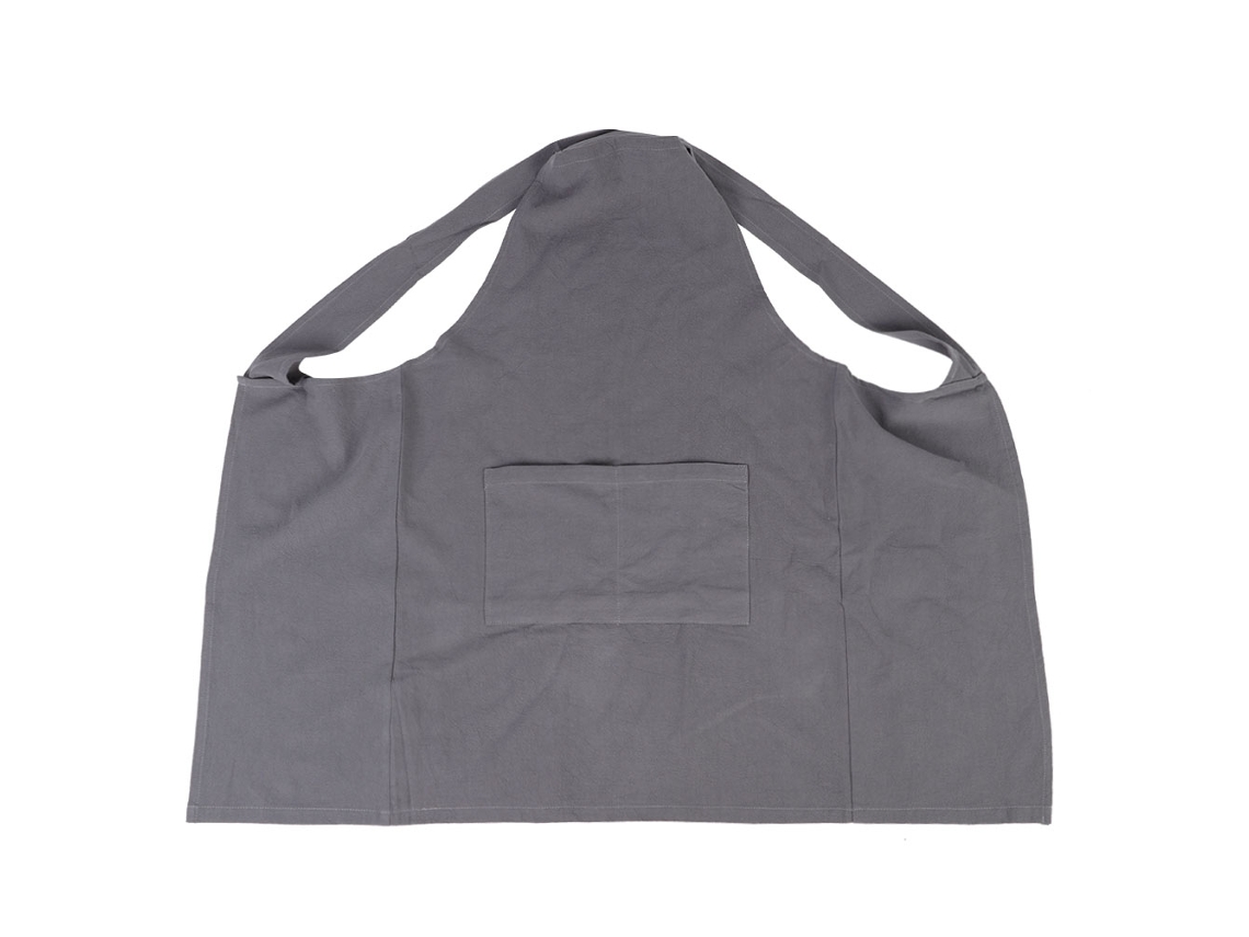 Delantal De Algodón Y Lino Delantales De Cocina Con Diseño De Cinta Cruzada Color Uniforme Para Trabajo En Cafeterías
