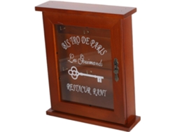 Caja De Almacenamiento De Llaves De Plástico Marrón Vintage, Estuche Elegante Y Moderno Para Montaje En Pared.