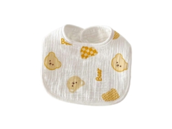 Babero de algodón en forma de U, suave y transpirable, paño para eructar para bebés, absorbente de agua y saliva, para bebés que babean y se alimentan.
