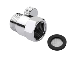 2026-válvula De Apagado Para Ducha Linjou Latón Macizo Con Control De Flujo Y Conexión Universal G1/2" Cromado