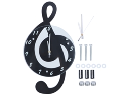 Reloj de pared electrónico Baok con innovadoras notas musicales, reloj de cuarzo moderno y silencioso para niños.