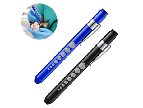 2 pcs Pen Flashlight Aluminum Alloy Pen Light LED Pen Flashlight Pen Light Pupil Pen White Light Small Flashlight