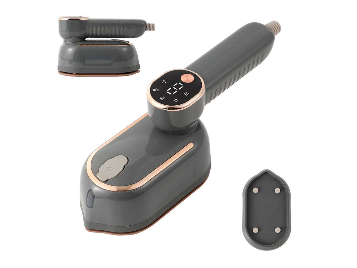 Máquina de planchado a vapor portátil y rotativa para eliminar arrugas de todo tipo de prendas Cuich (negra)