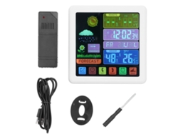 Reloj meteorológico semiinalámbrico Primerox, con termómetro, higrómetro, tejido táctico, para uso doméstico, USB 5V.