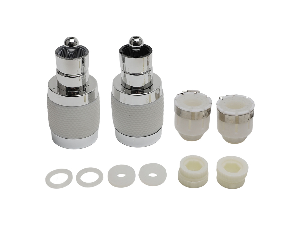 Aireador de grifo de 2 piezas, 3 modos, giro de 360°, filtro antisalpicaduras blanco