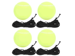 4 Peças/conjunto Bola De Tênis Com Elástico Alta Elasticidade Para Treinamento De Esportes Prática