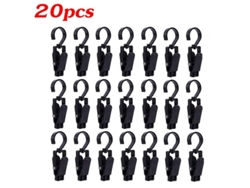Pinzas Giratorias De 360° (20 Unidades) Negras Para Ropa, Sombreros Y Toallas. Resistentes Al Viento.