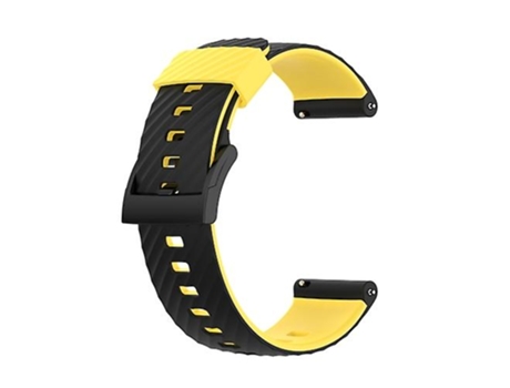 Correa Smartwatch Para Suunto 7 24Mm Negro Amarillo VENISYMLIS