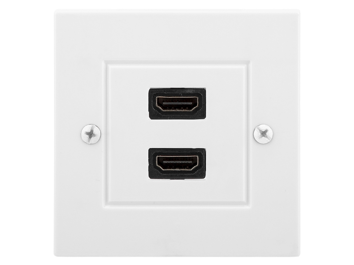 2026-placa De Pared Hdmi De Doble Puerto Blanco Para Hotel Hogar Oficina Edificio Estándar Ee.uu.