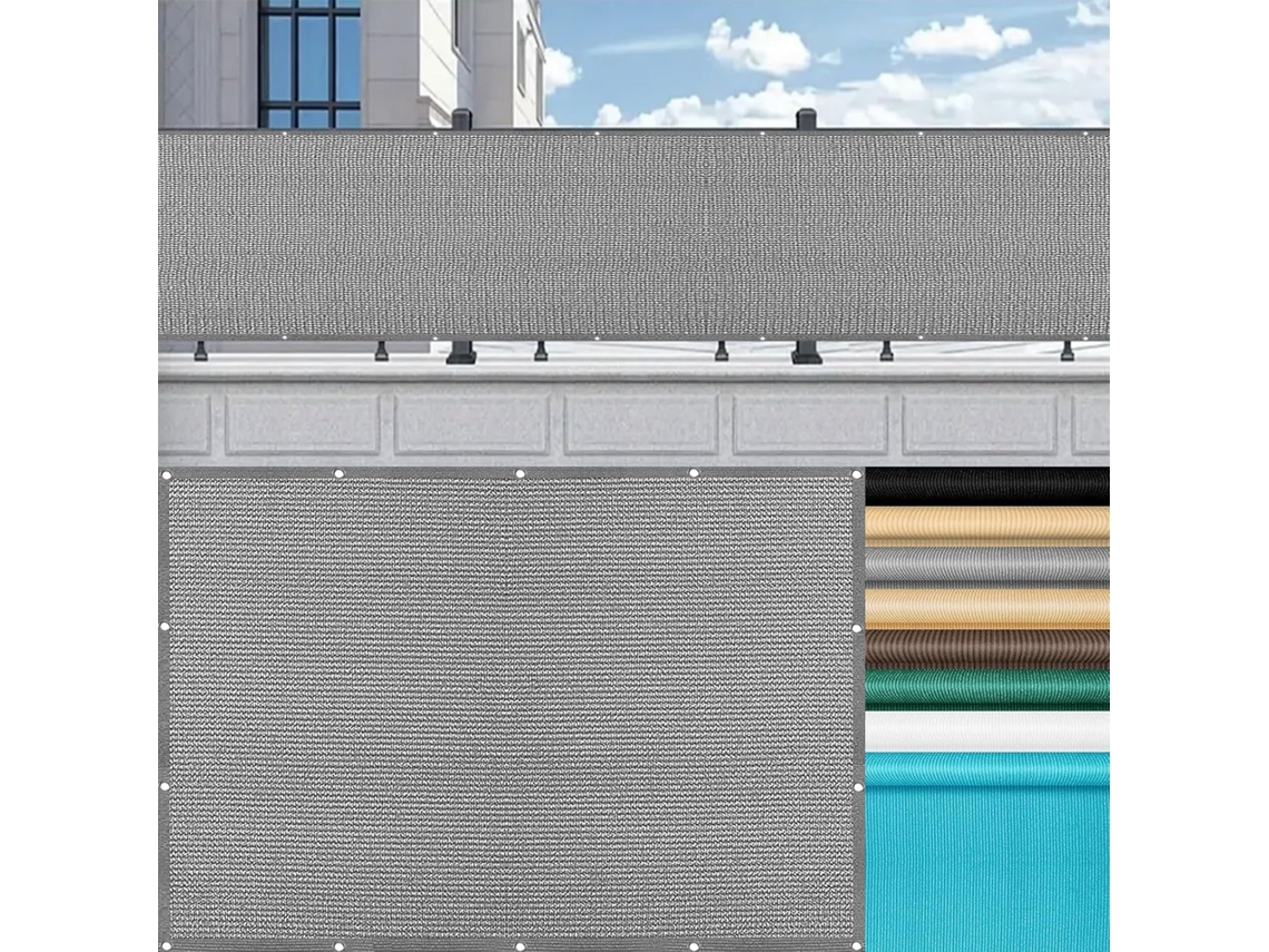 115 X 280 Cm, Mampara Privacidad, Hdpe, Resistente Al Viento, Protección Uv, Para Balcón