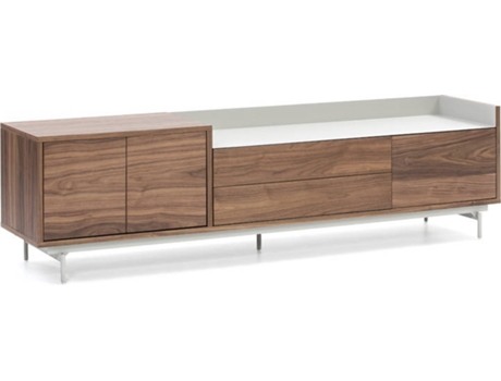 Mueble TV BAZAR MONDIALE Valley (Nogal y Gris Claro - MDF - 180x40x50 cm)