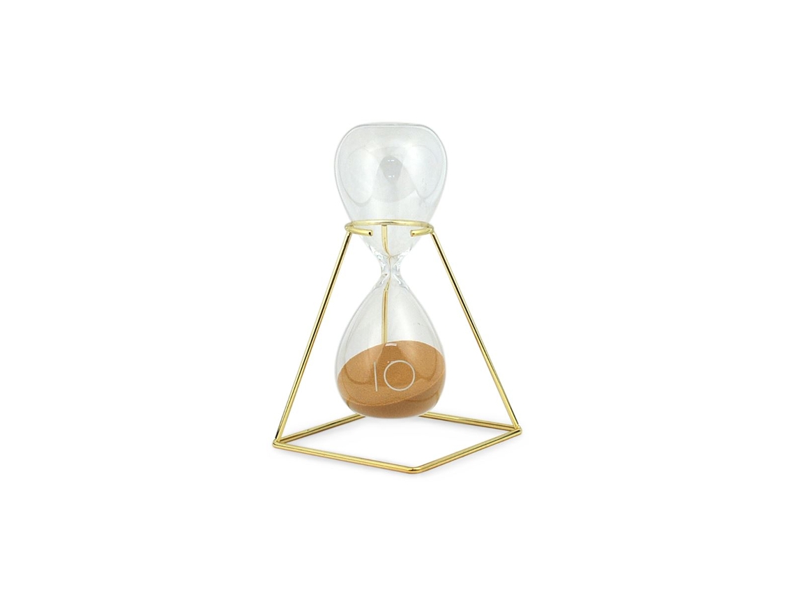 Signes Grimalt - Reloj de Arena | Temporizador Decorativo | Reloj de Cristal | 21x12x12 cm | Color: Dorado BY SIGRIS