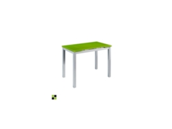 Mesa Cocina Extensible Vidrio Calcuta MOMMA HOME (Verde - Vidrio templado -100/140x60x76 cm)