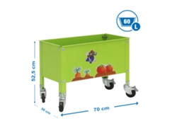 Huerto urbano Simongarden Urban Kid Mobile 700x300 Verde-60l