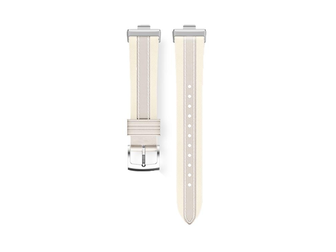 Bracelete Para Huawei Watch Fit 4 / Fit 4 Pro / Fit 3 - Couro Genuíno Estilo Sela - Blocos De Cores Starlight