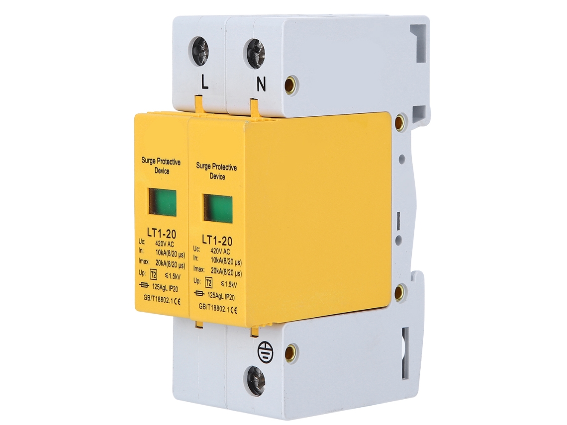 Dispositivo De Protección Contra Sobretensiones, Módulo Amarillo 2p Lt120 20ka, Dispositivos Modulares Anti-rayos.