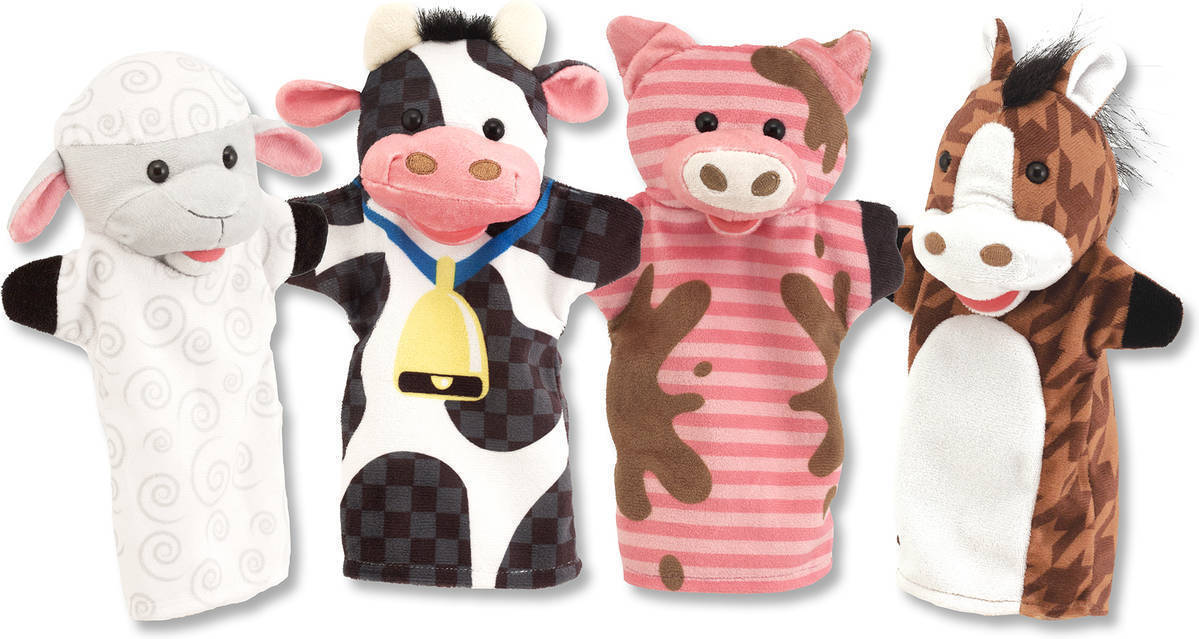Marionetas de mano Boneca MELISSA & DOUG Farm Friends