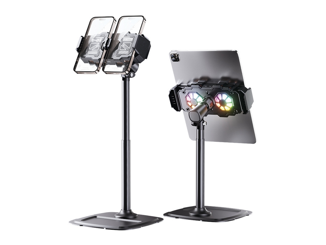 Soporte para tableta con doble núcleo y radiador ajustable 360°