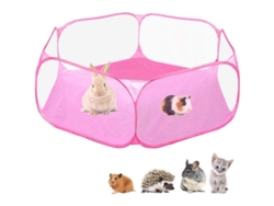 Jaula portátil para mascotas pequeñas, con apertura automática, rosa, sin marca.