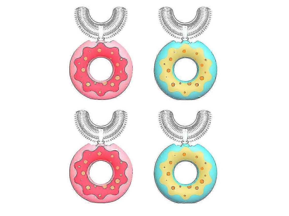 Cepillo de dientes infantil en forma de U con cabezal de silicona suave apta para uso alimentario. GOKOCO