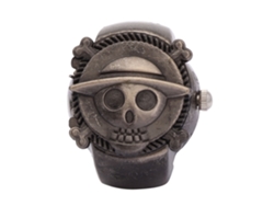 Reloj Unisex Negro De Cuarzo Con Anillo Abatible Para Estudiantes.